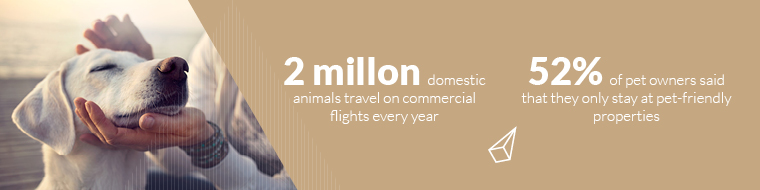 2 million domestic animals travel on commercial flights every year.